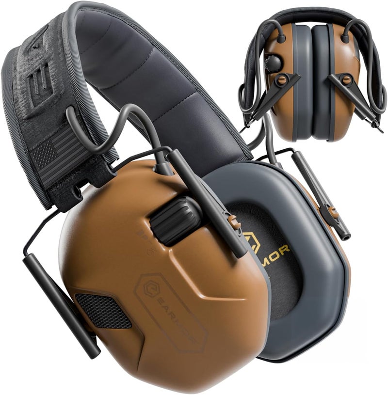 EARMOR M300A Ear Protection For Gun Range - Shooting Ear Muffs with Ergonomic Gel Cushions, IPX5 Waterproof Gear - Image 1